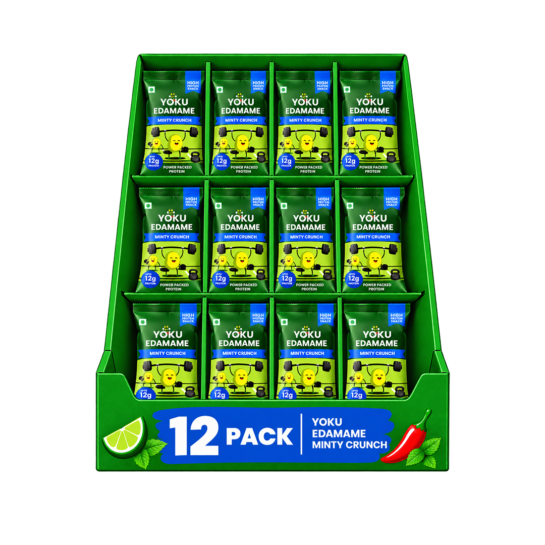 YOKU Minty Crunch Edamame | Roasted High Protein Snack | Vegan & Gluten Free | 30g