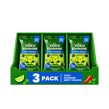 YOKU Minty Crunch Edamame | Roasted High Protein Snack | Vegan & Gluten Free | 30g