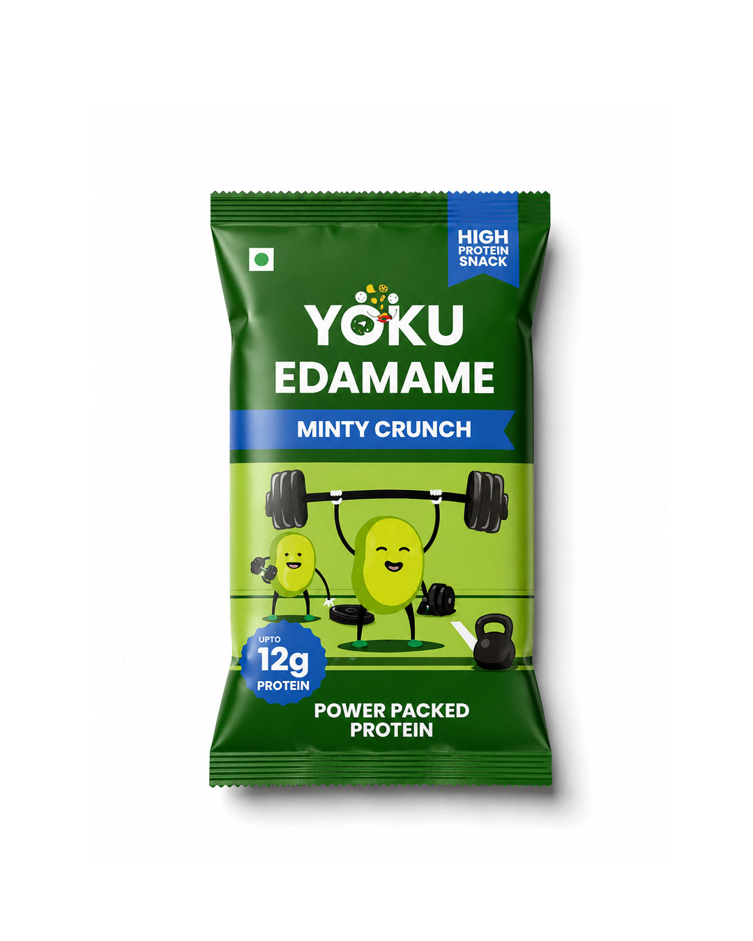 YOKU Minty Crunch Edamame | Roasted High Protein Snack | Vegan & Gluten Free | 30g