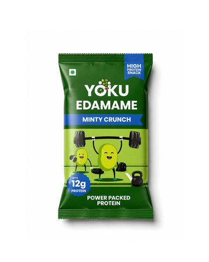 YOKU Minty Crunch Edamame | Roasted High Protein Snack | Vegan & Gluten Free | 30g
