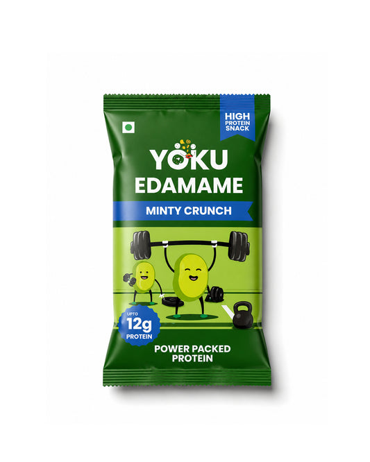 YOKU Minty Crunch Edamame | Roasted High Protein Snack | Vegan & Gluten Free | 30g