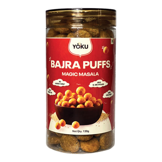 YOKU Bajra Puffs – Magic Masala | Roasted Millet Snack with Authentic Indian Spices